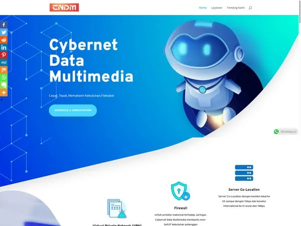 Company Profile PT Cahaya Niaga Digital Media — contoh desain website oleh BikinDesainSitus