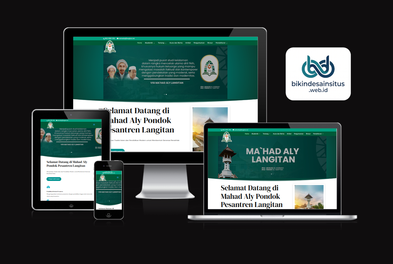 Portal Akademik Ma'had Aly Langitan Tuban — contoh desain website oleh BikinDesainSitus