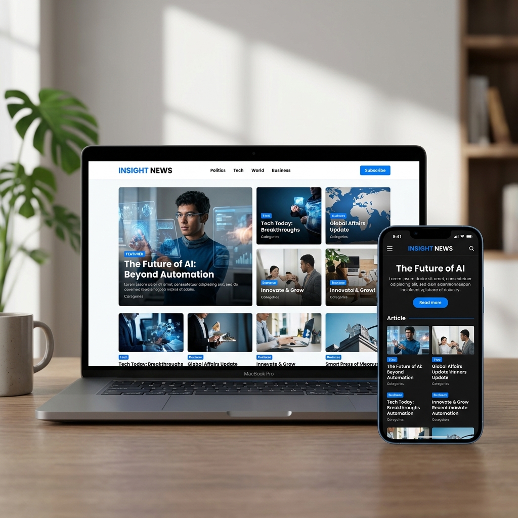 Mockup Template Blogger Portal Berita Sedudo News Portal