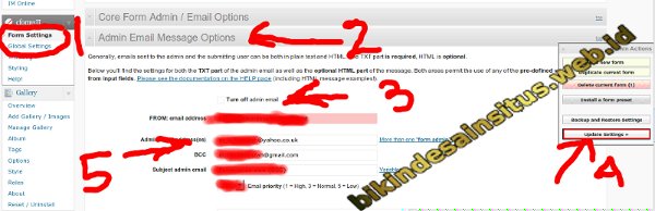 Cforms tidak bisa mengirim email notifikasi ke admin