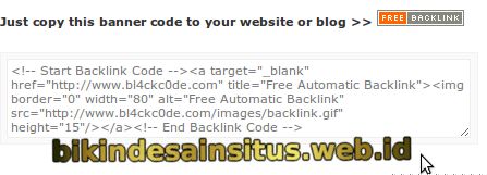 Ratusan Free backlink cuma klik